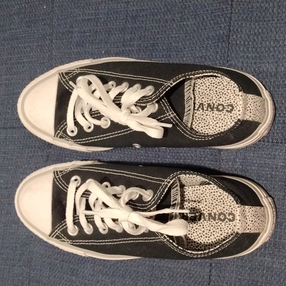 Converse woman's us7 Black / black dots - Picture 4 of 7